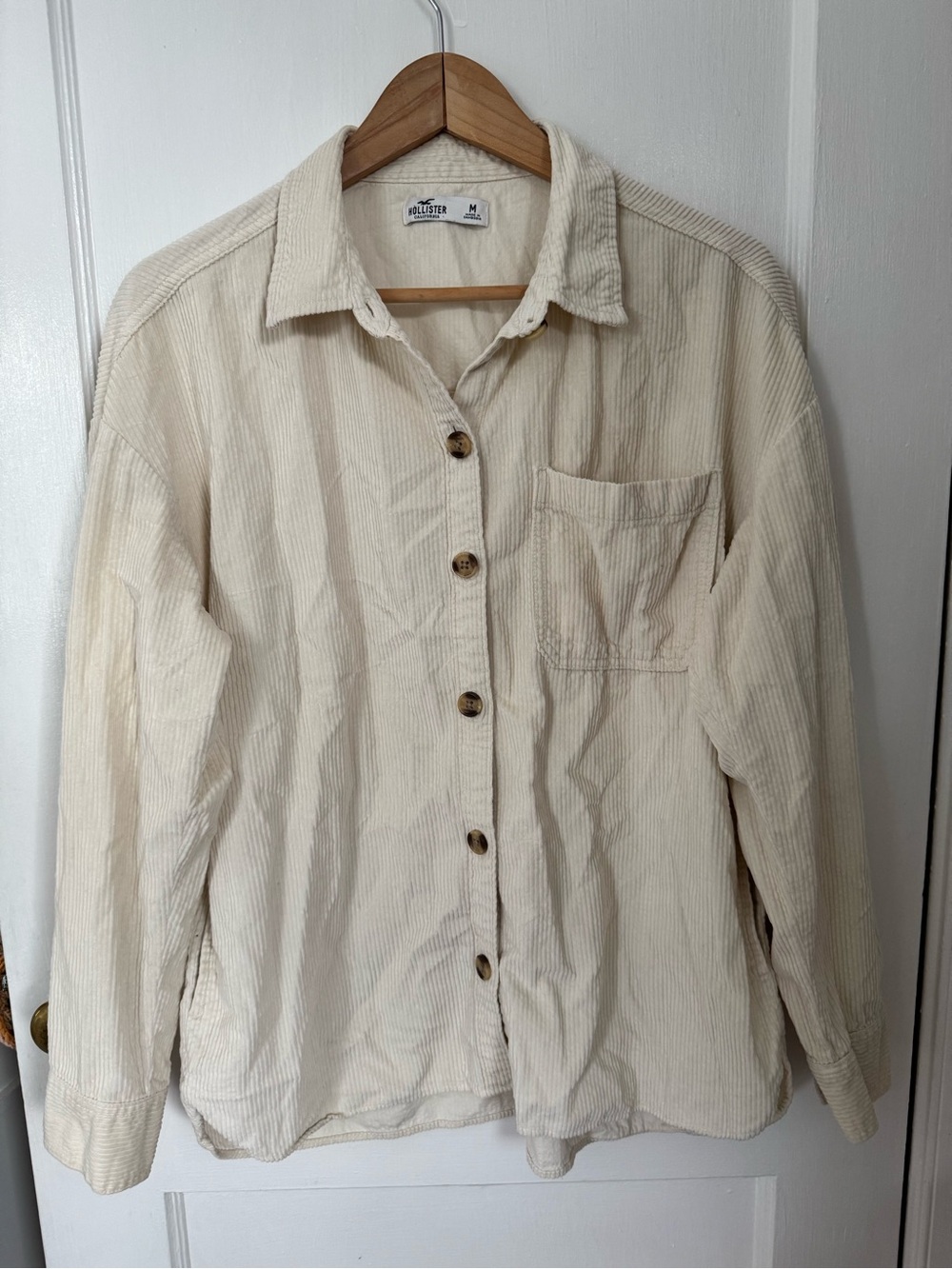 Hollister Corduroy Ribbed Button Up Over Shirt